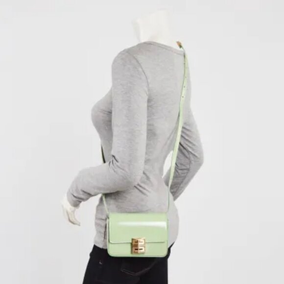 NWT Authentic Givenchy Pistachio Patent Leather 4G Mini Crossbody Bag - Picture 8 of 8